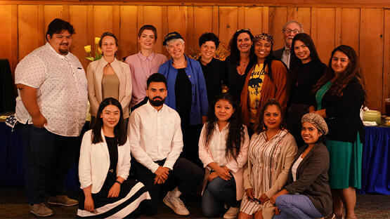 Miller Scholars gathered together with Chancellor Christ and George Miller at UC Berkeley